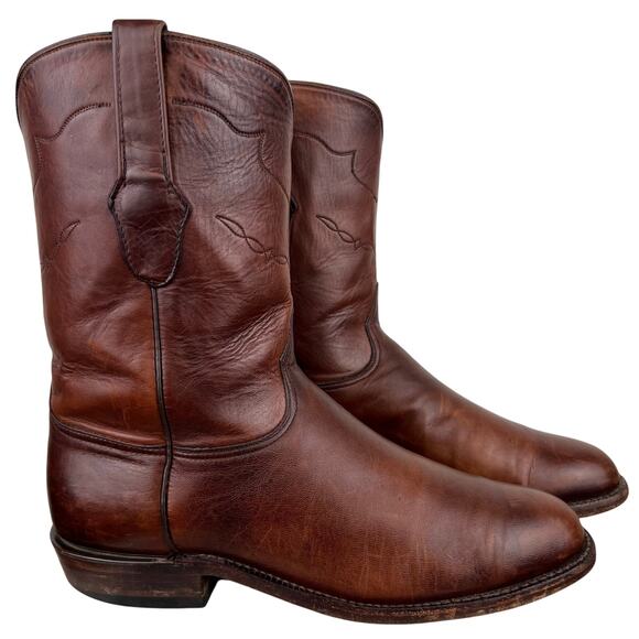 Black Jack Mens Brown Mad Dog Goat Round Toe Roper Boots (Sz 11.5) - Picture 3 of 15